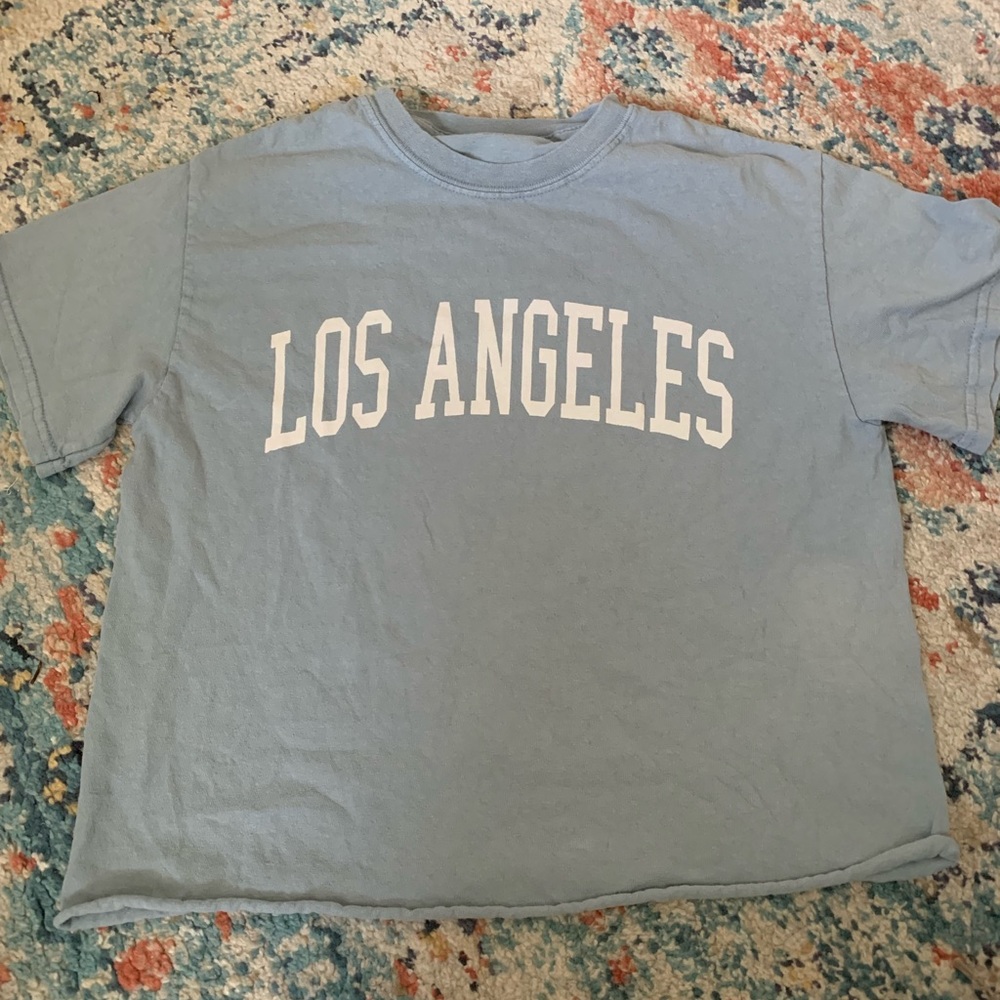 Semi cropped blue size small Los Angeles Tee shirt